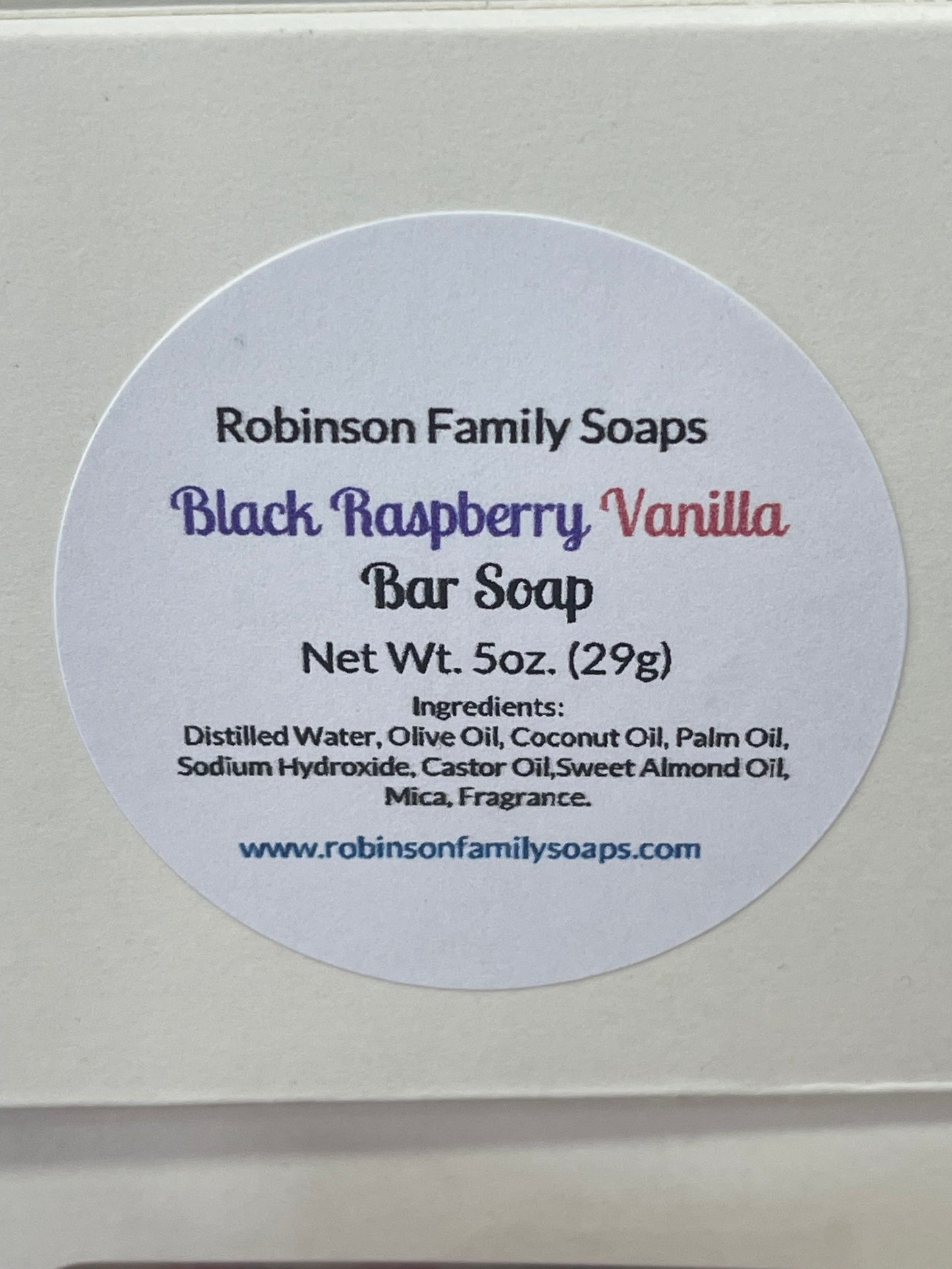 Black Raspberry Vanilla Bar Soap Bar Soap Robinson Family Soaps