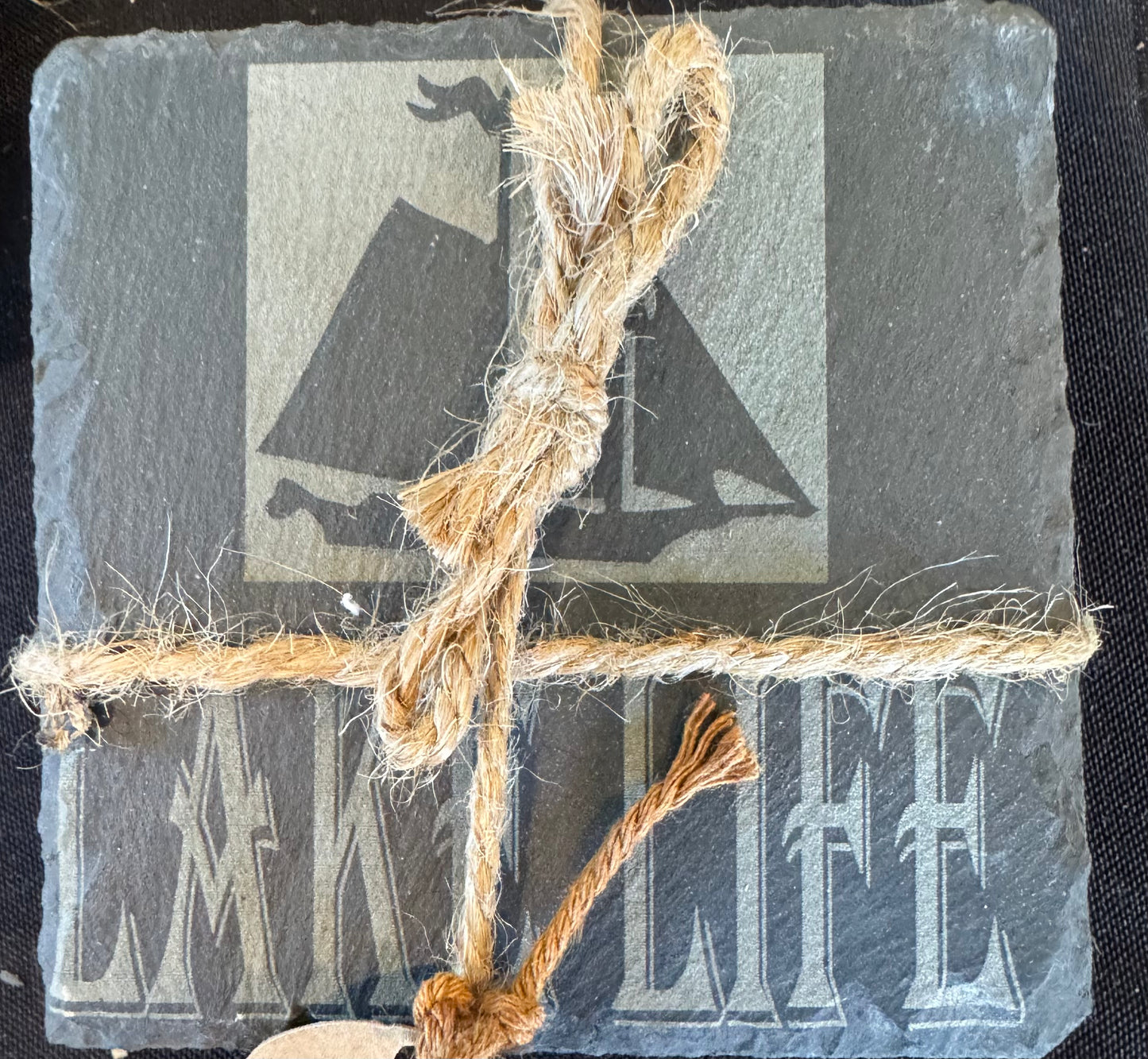 Coasters Coasters Robinson Family Soaps & Gifts Lake Life Slate