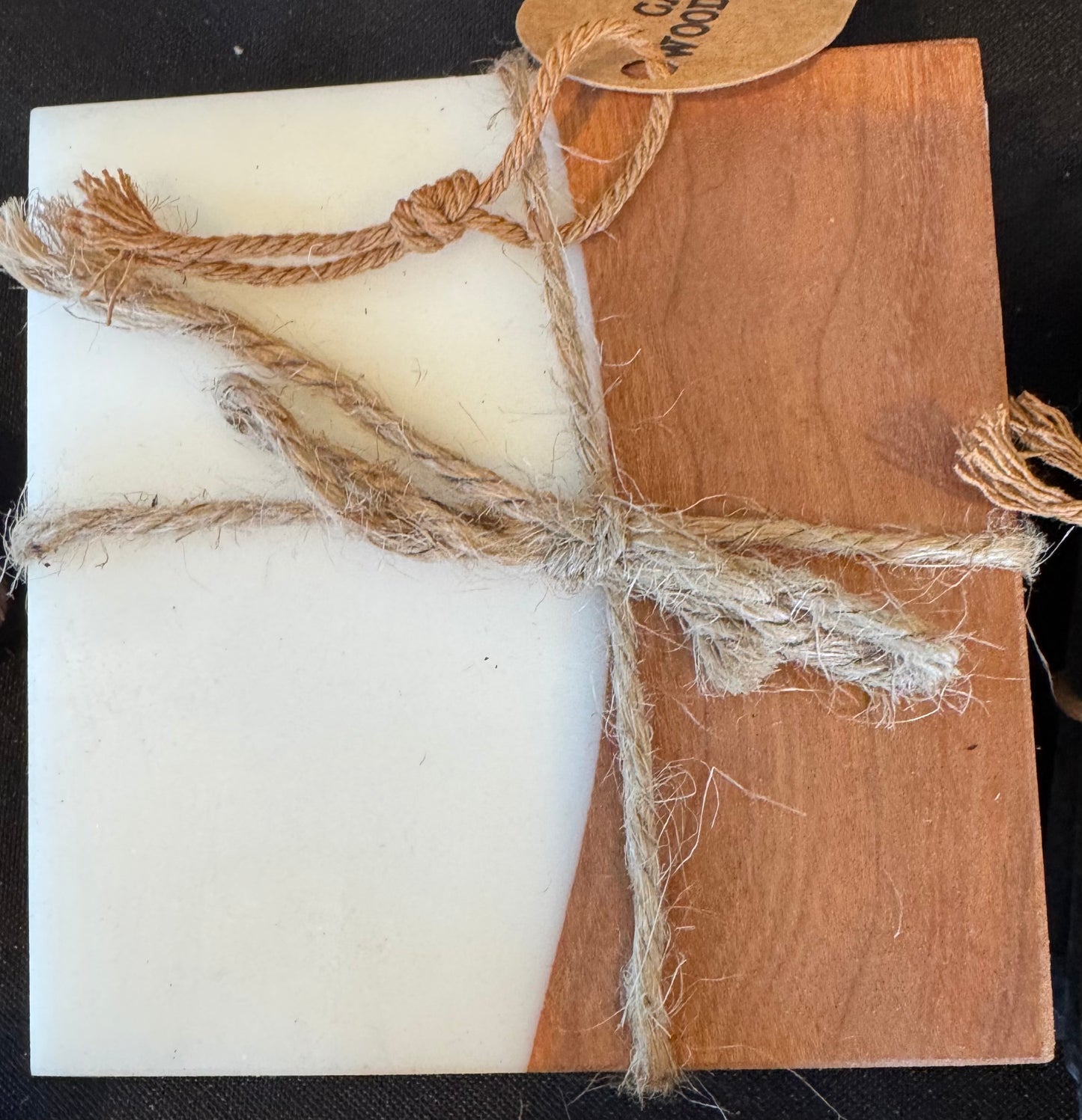 Coasters Coasters Robinson Family Soaps & Gifts Wood/White