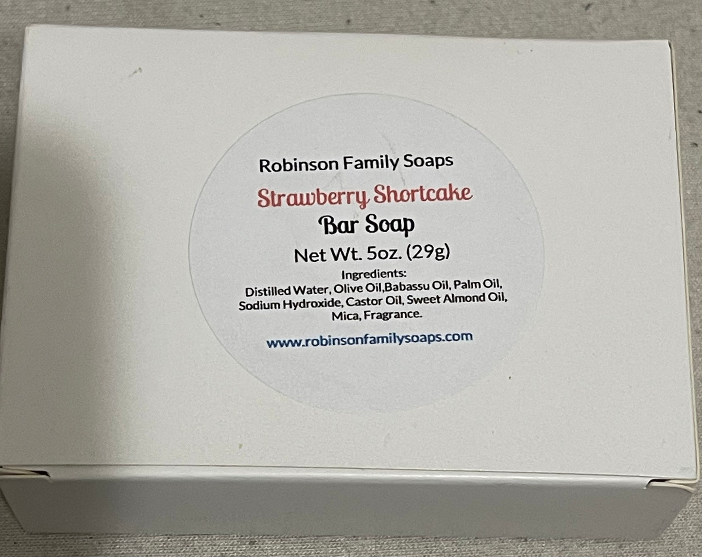 Strawberry Shortcake Soap Bar Soap Robinson Family Soaps