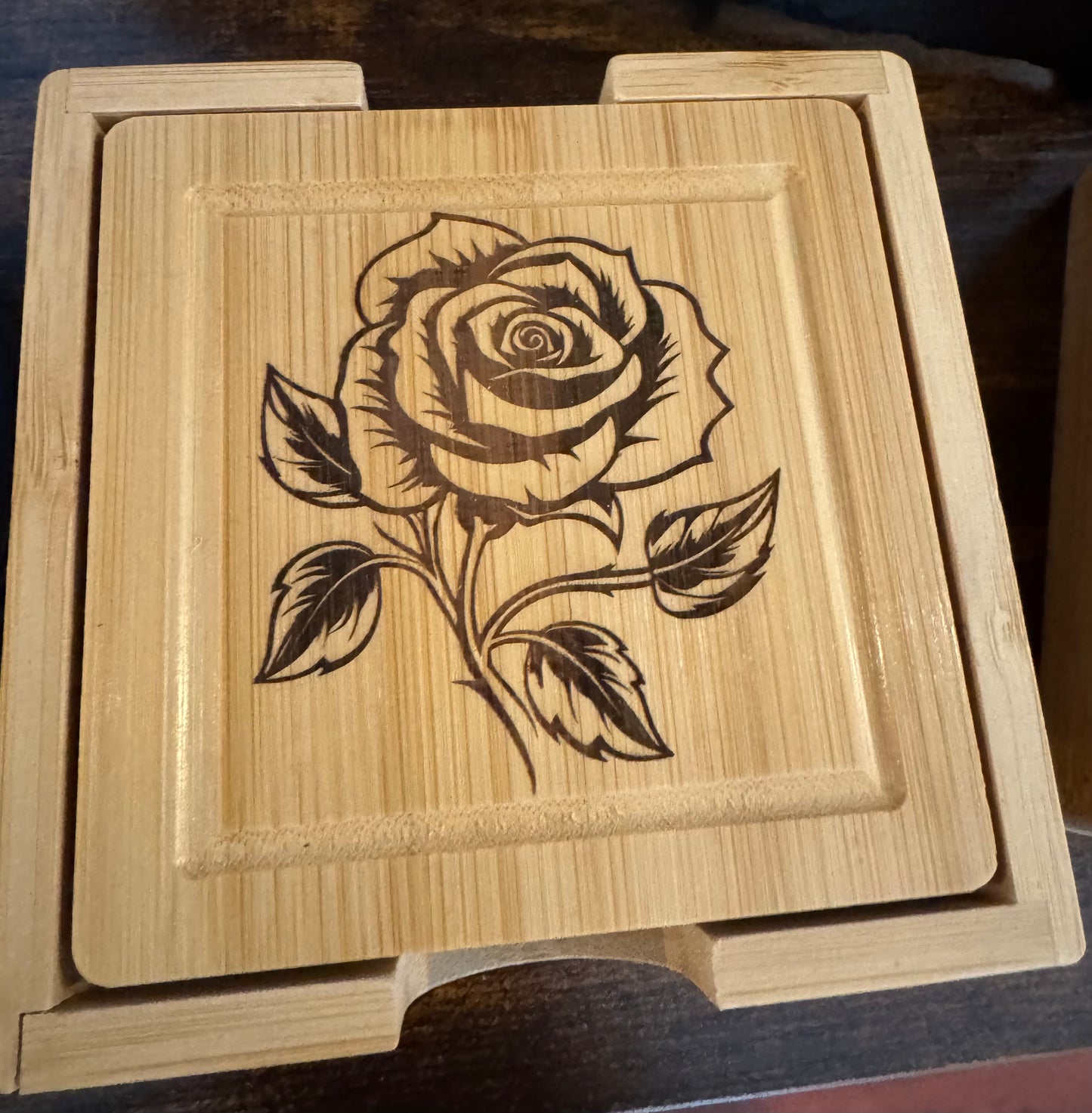 Coasters Coasters Robinson Family Soaps & Gifts Rose