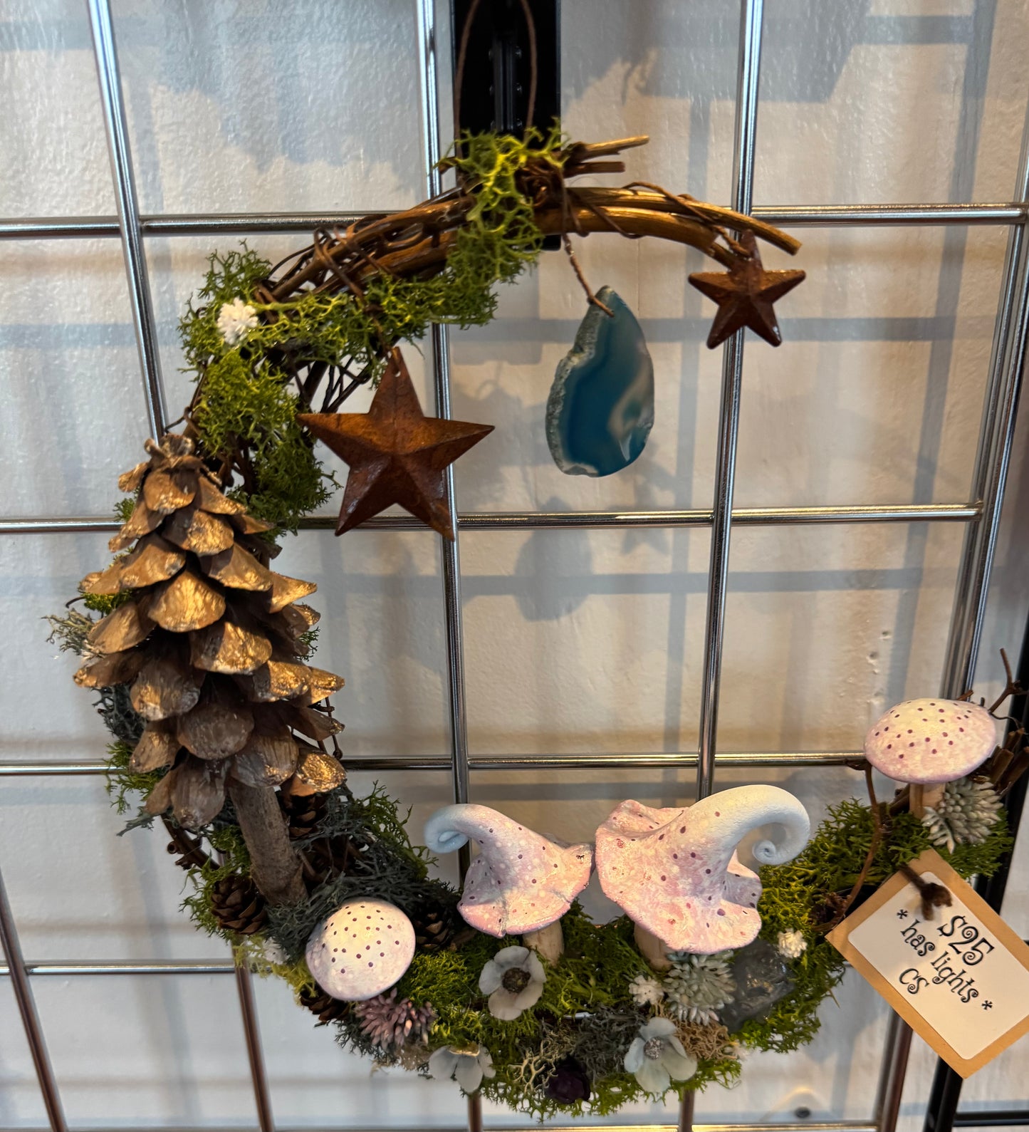 Moon Mushroom Wreaths wreaths crafty shenanigans white pink and red