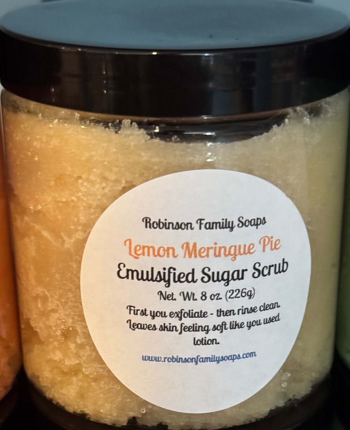 Emulsified Sugar Scrubs Skin Care Robinson Family Soaps Lemon Meringue Pie 16oz