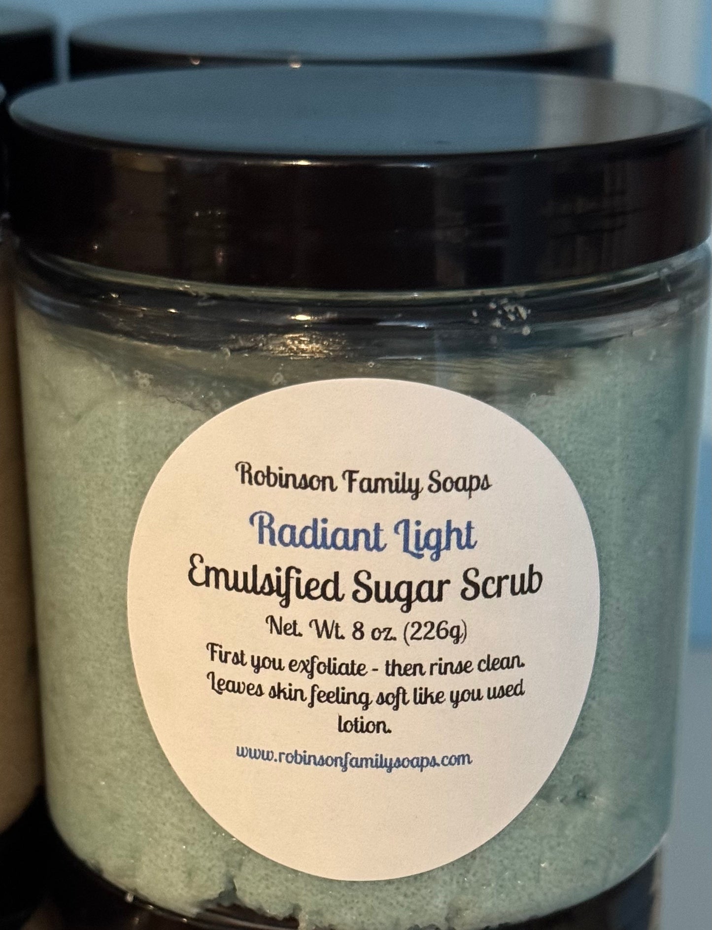 Emulsified Sugar Scrubs Skin Care Robinson Family Soaps Radiant Light 16oz