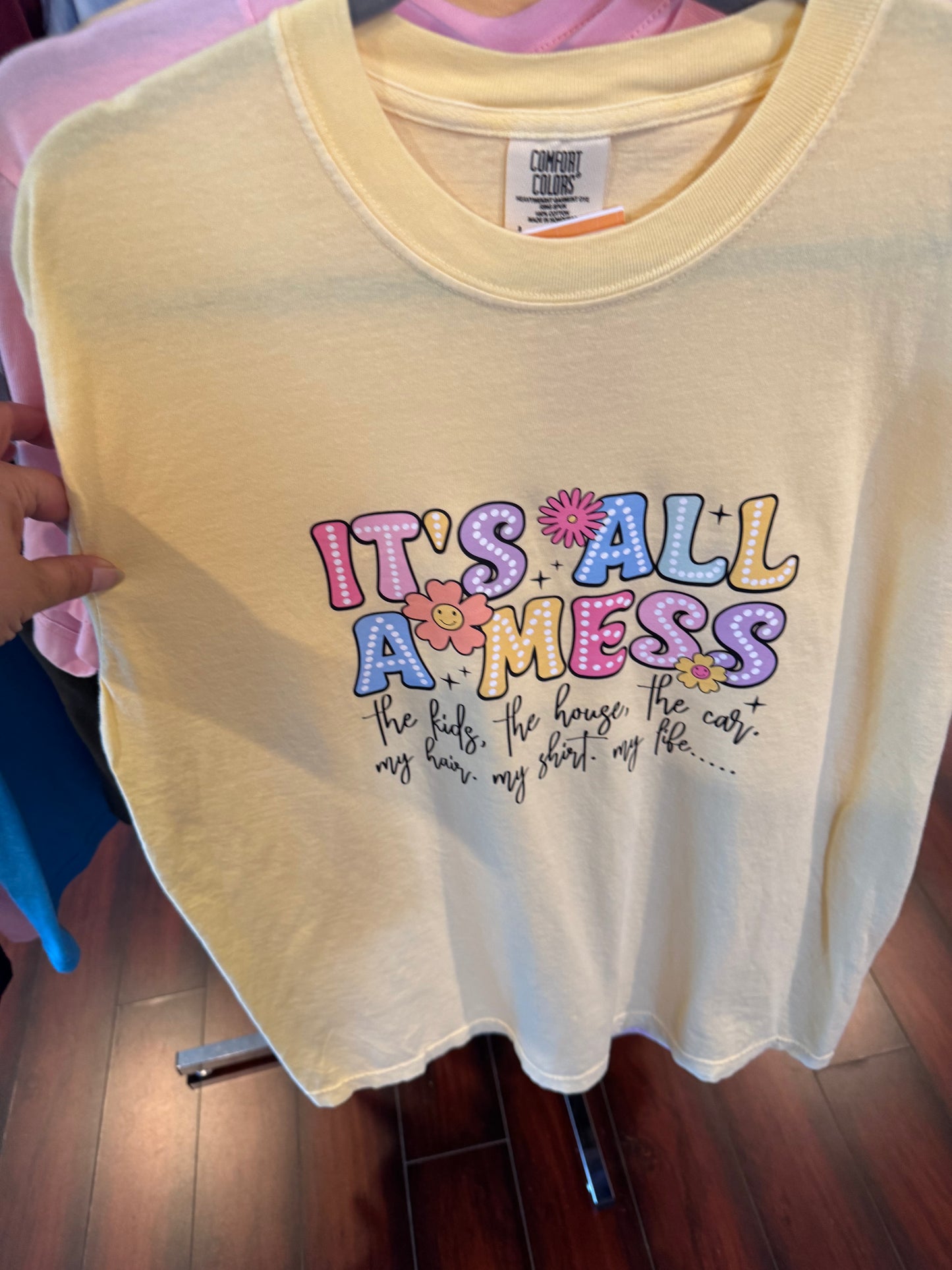 T-Shirts T shirt Tiggy Tees It's All a Mess Small