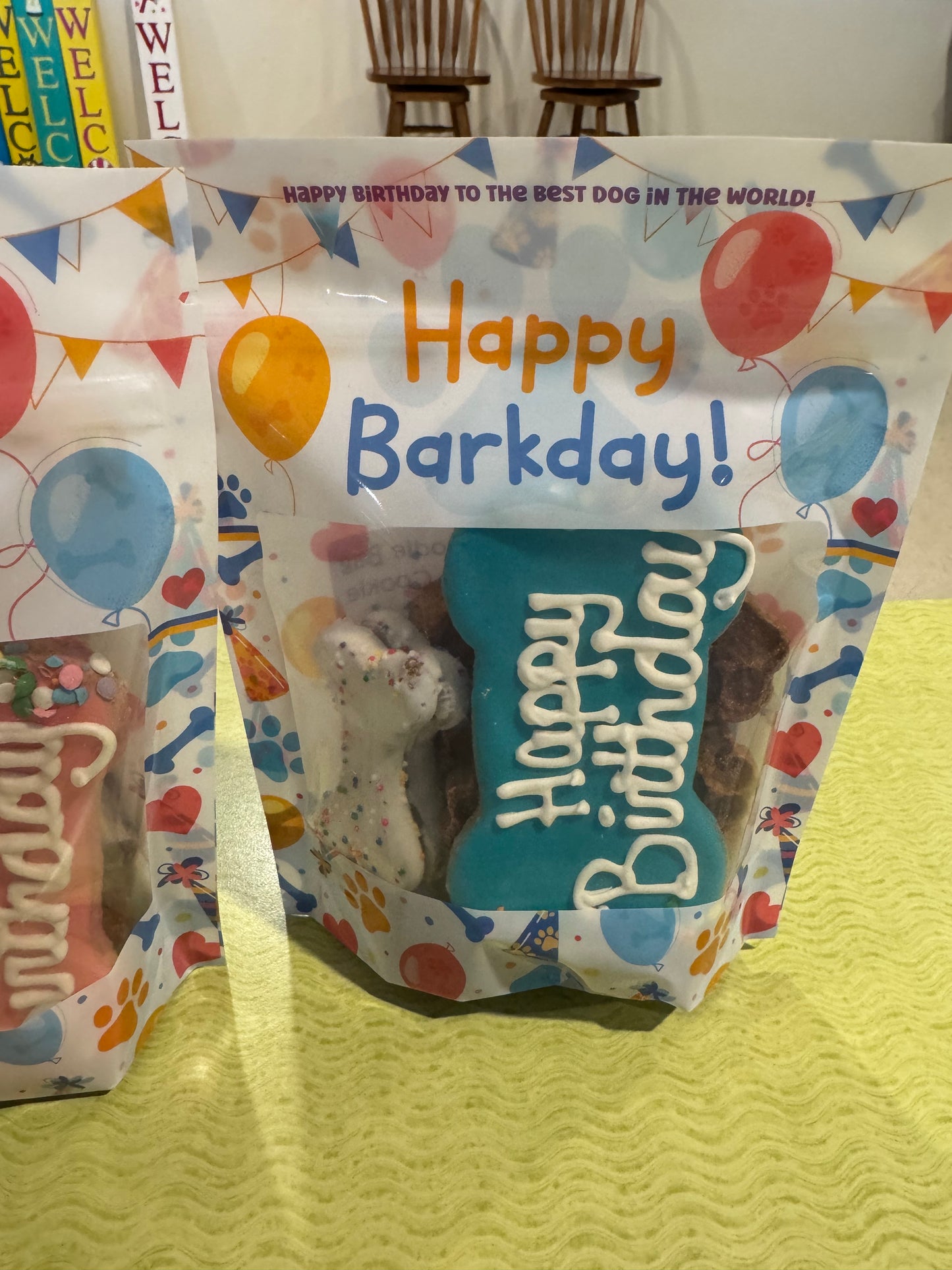 Birthday Goodie Bags Dog Treats Dunkin' Doggies Blue