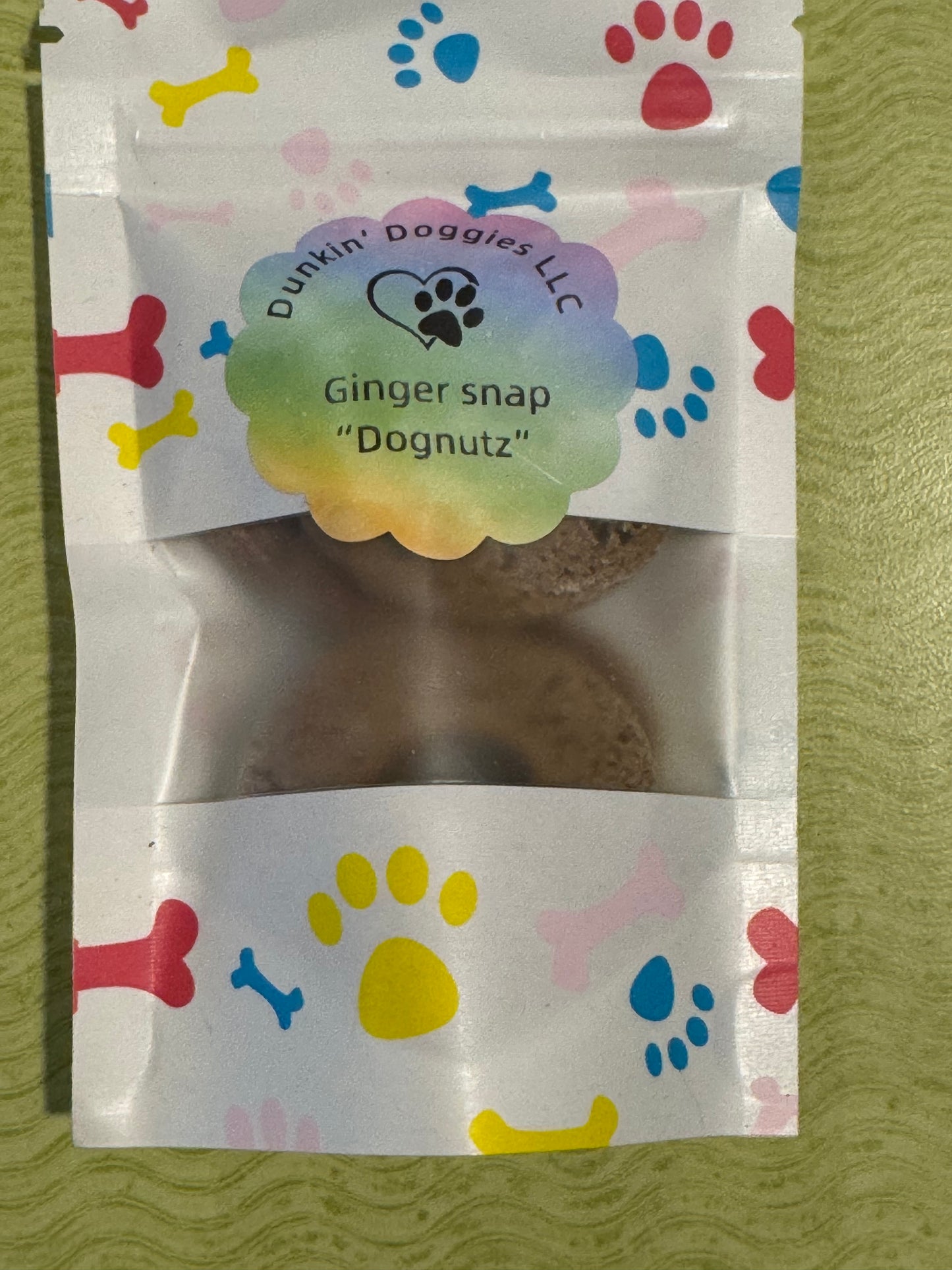 Pup Treat Snack Packs Dog Treats Dunkin' Doggies Ginger Snap Dognutz