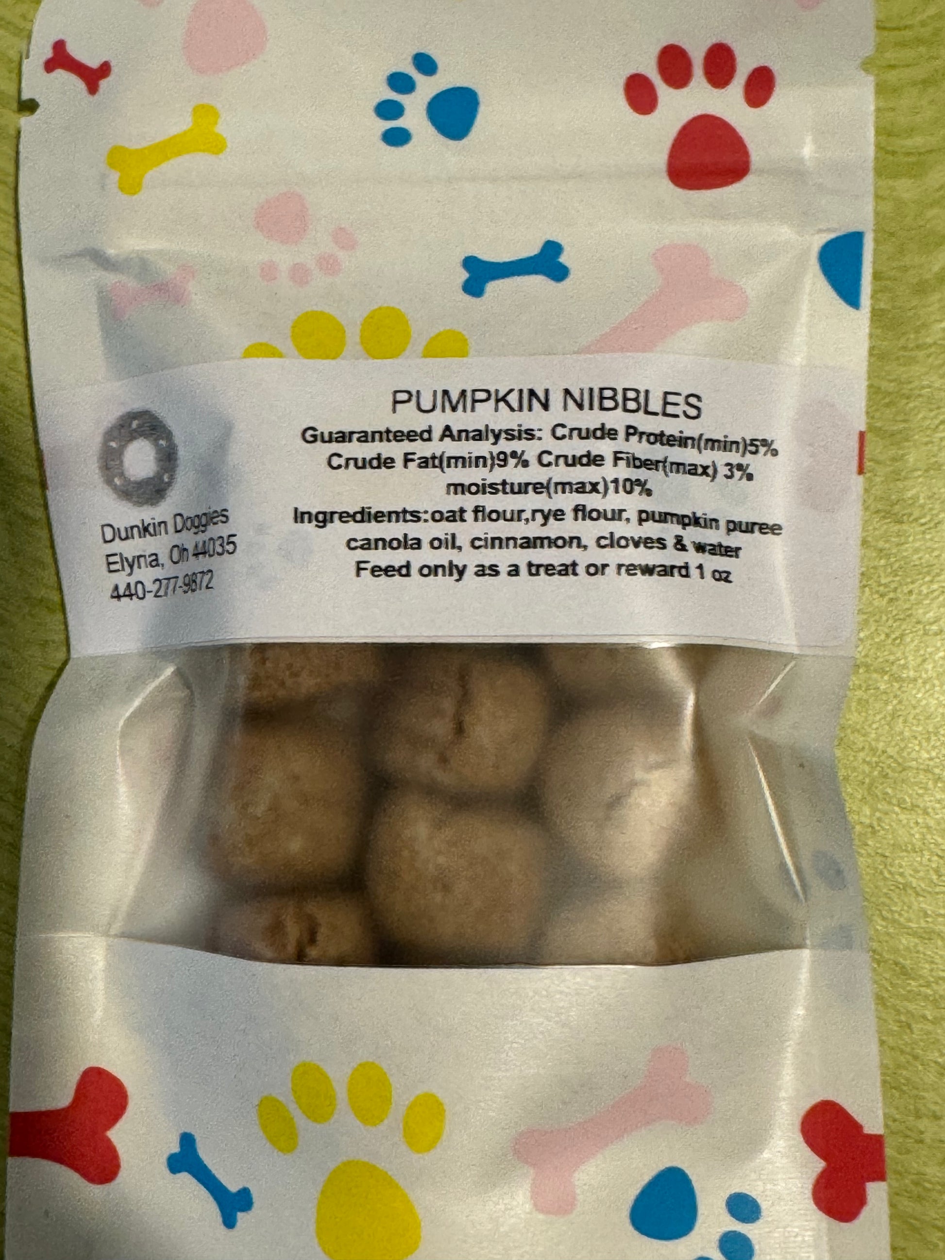 Pup Treat Snack Packs Dog Treats Dunkin' Doggies Pumpkin Nibbles