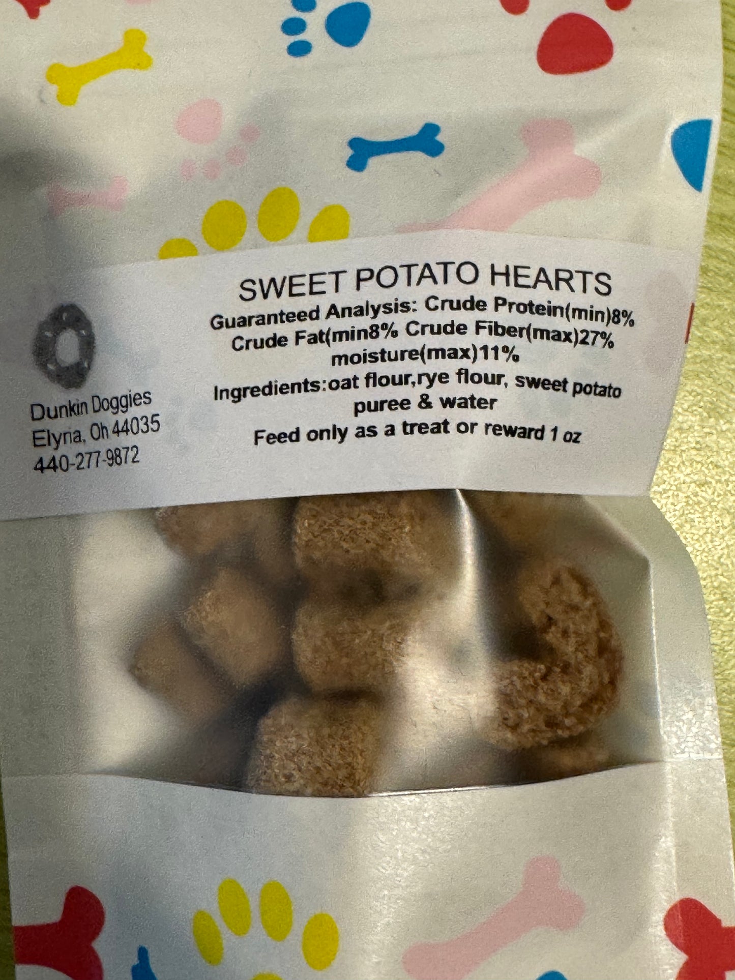 Pup Treat Snack Packs Dog Treats Dunkin' Doggies Sweet Potato Hearts