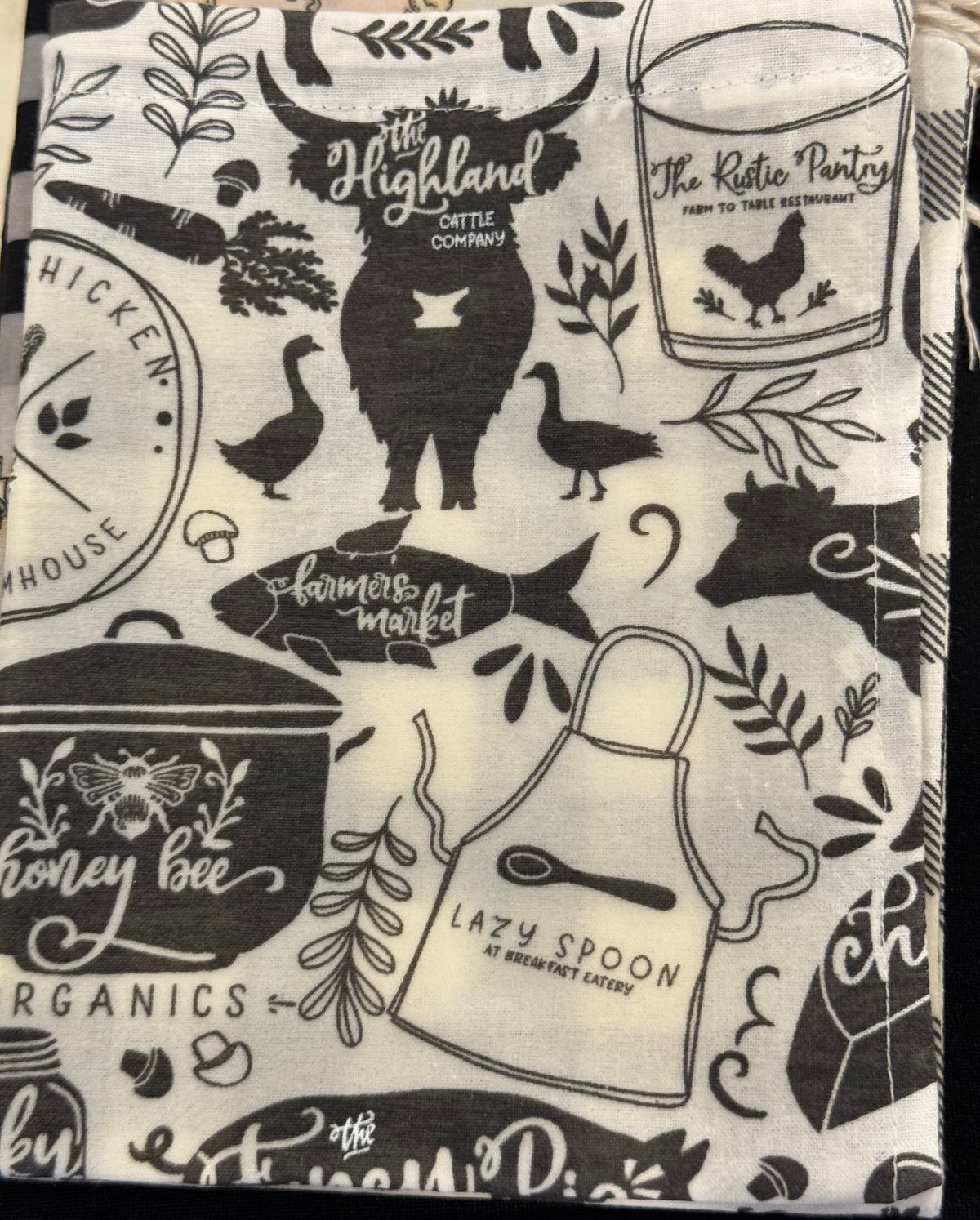 Beeswax Bags Beeswax Bags The Bag Lady Black/White/Cow