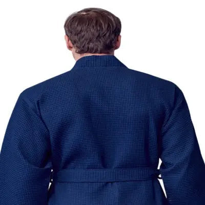 Waffle Kimono Spa Bathrobe for Men - Absorbent, Lightweight