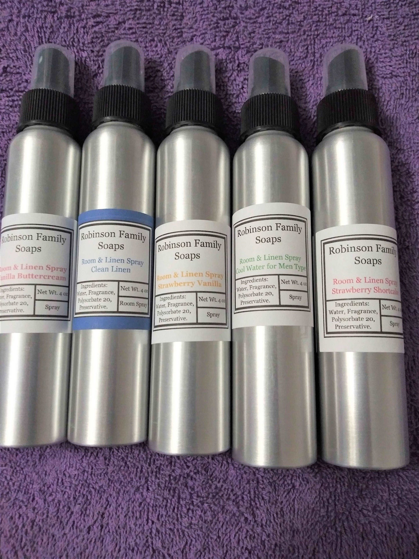Room Spray Sample/Testers Home Fragrances Robinson Family Soaps