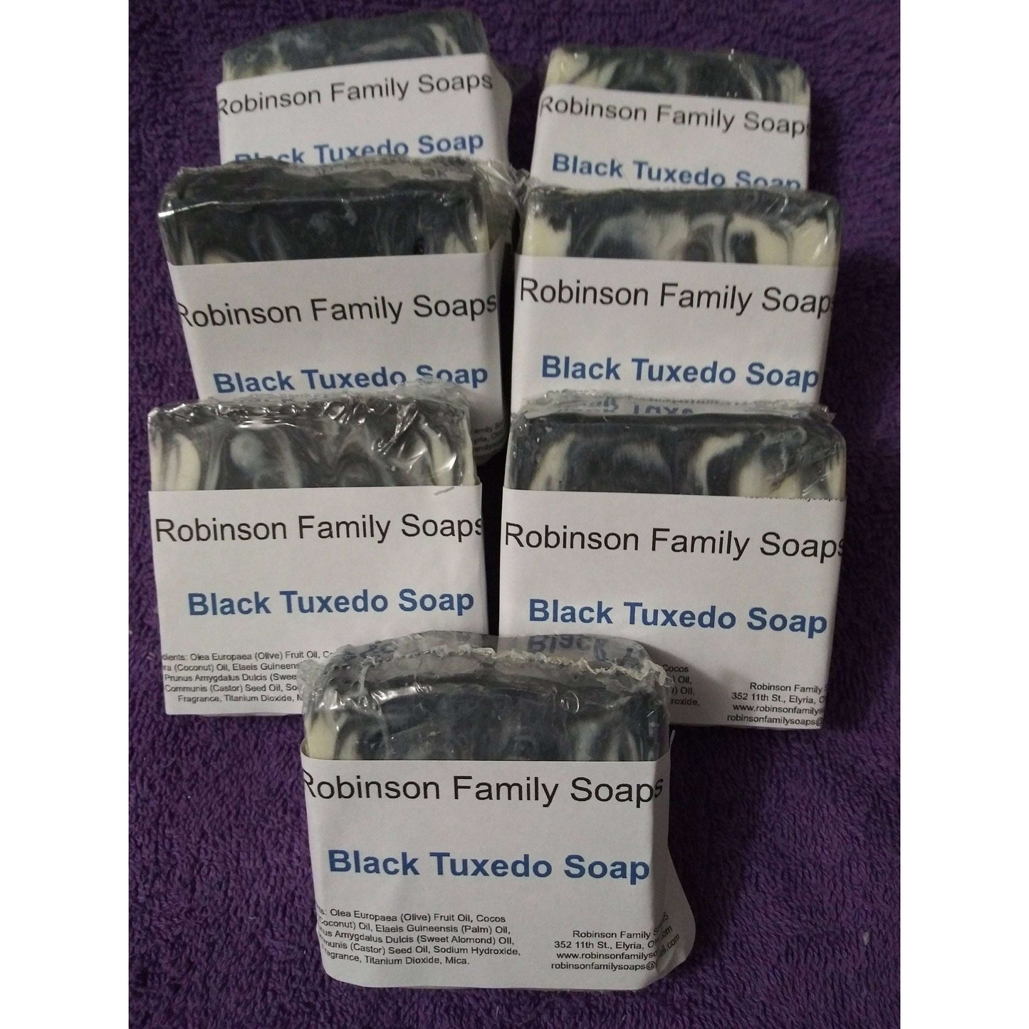Black Tuxedo Masculine Soap Bar Soap Robinson Family Soaps