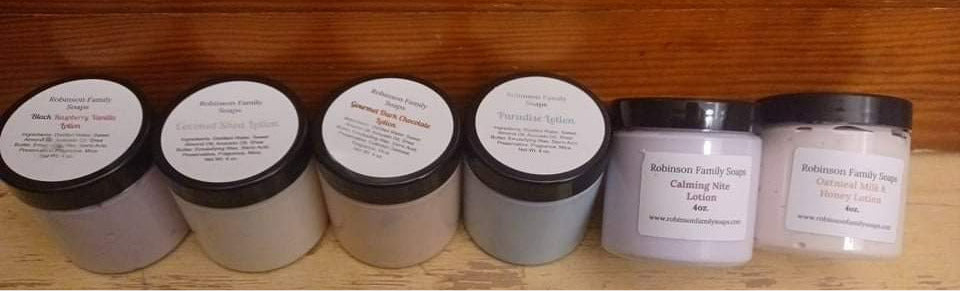 Handmade Lotions 4 oz. Jars Lotion & Moisturizer Robinson Family Soaps   