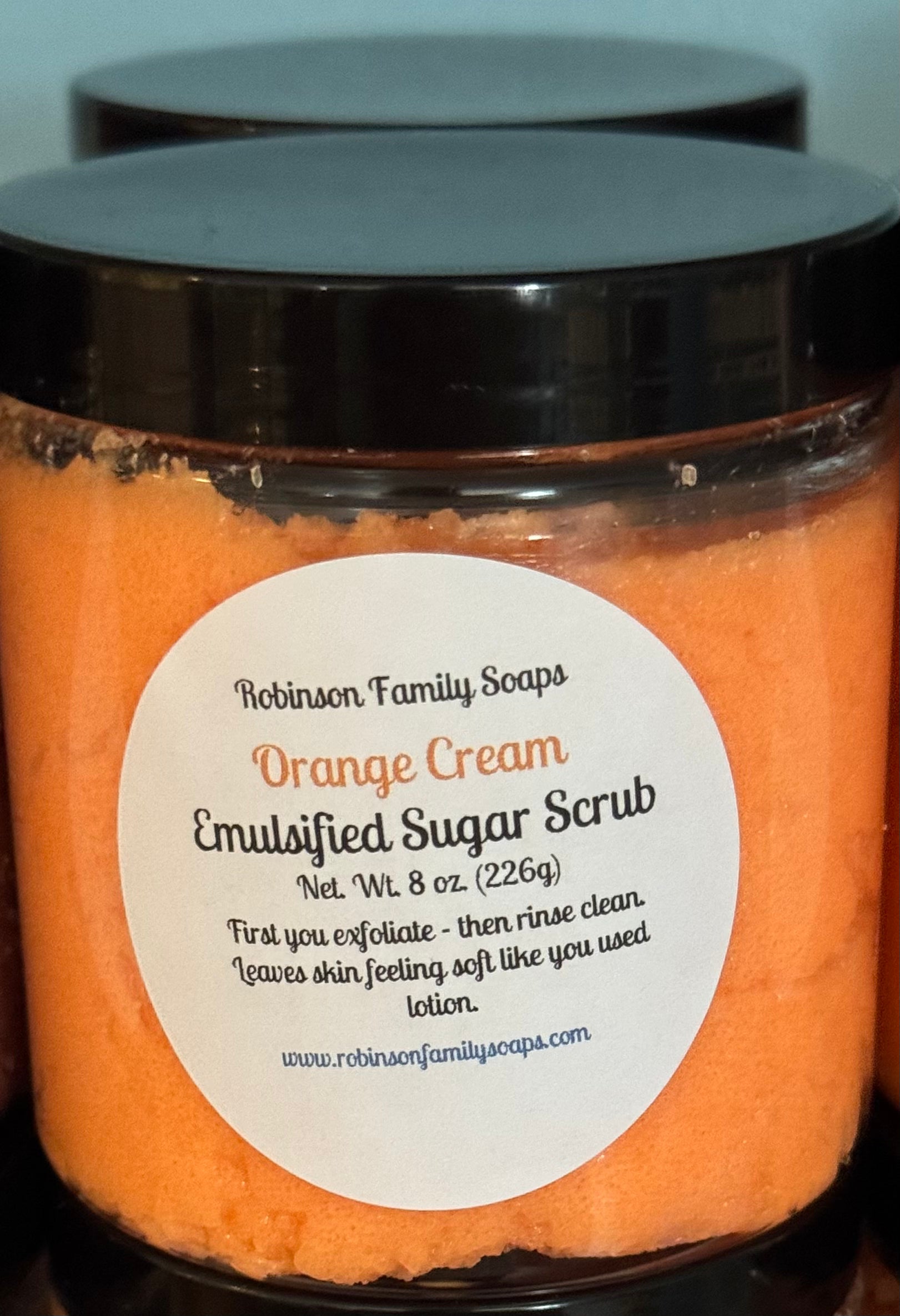 Emulsified Sugar Scrubs Skin Care Robinson Family Soaps Orange Cream 16oz
