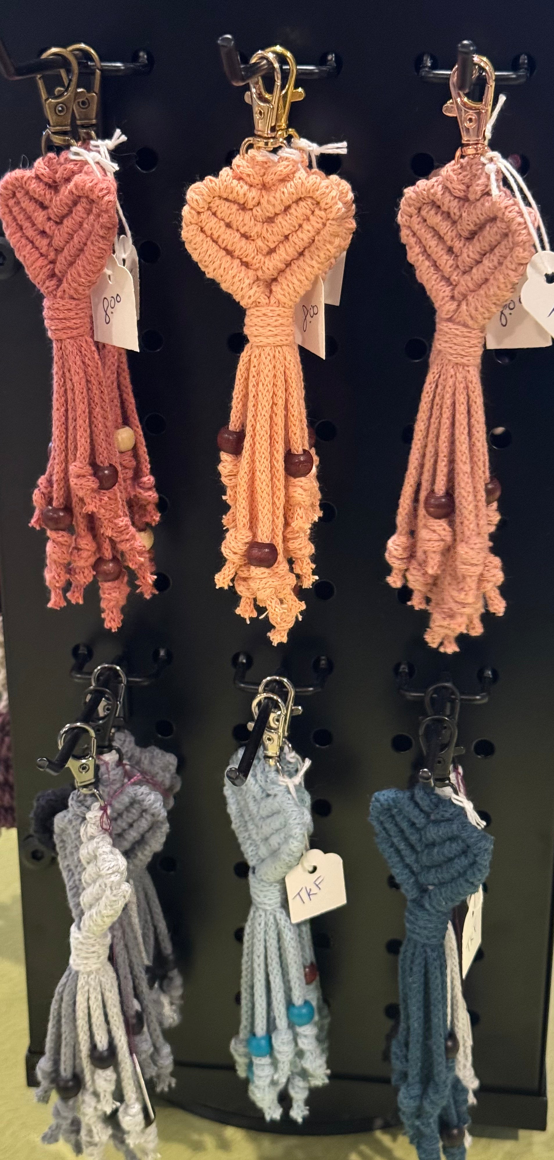 Macrame Macrame Knotty Fae Heart Keychains