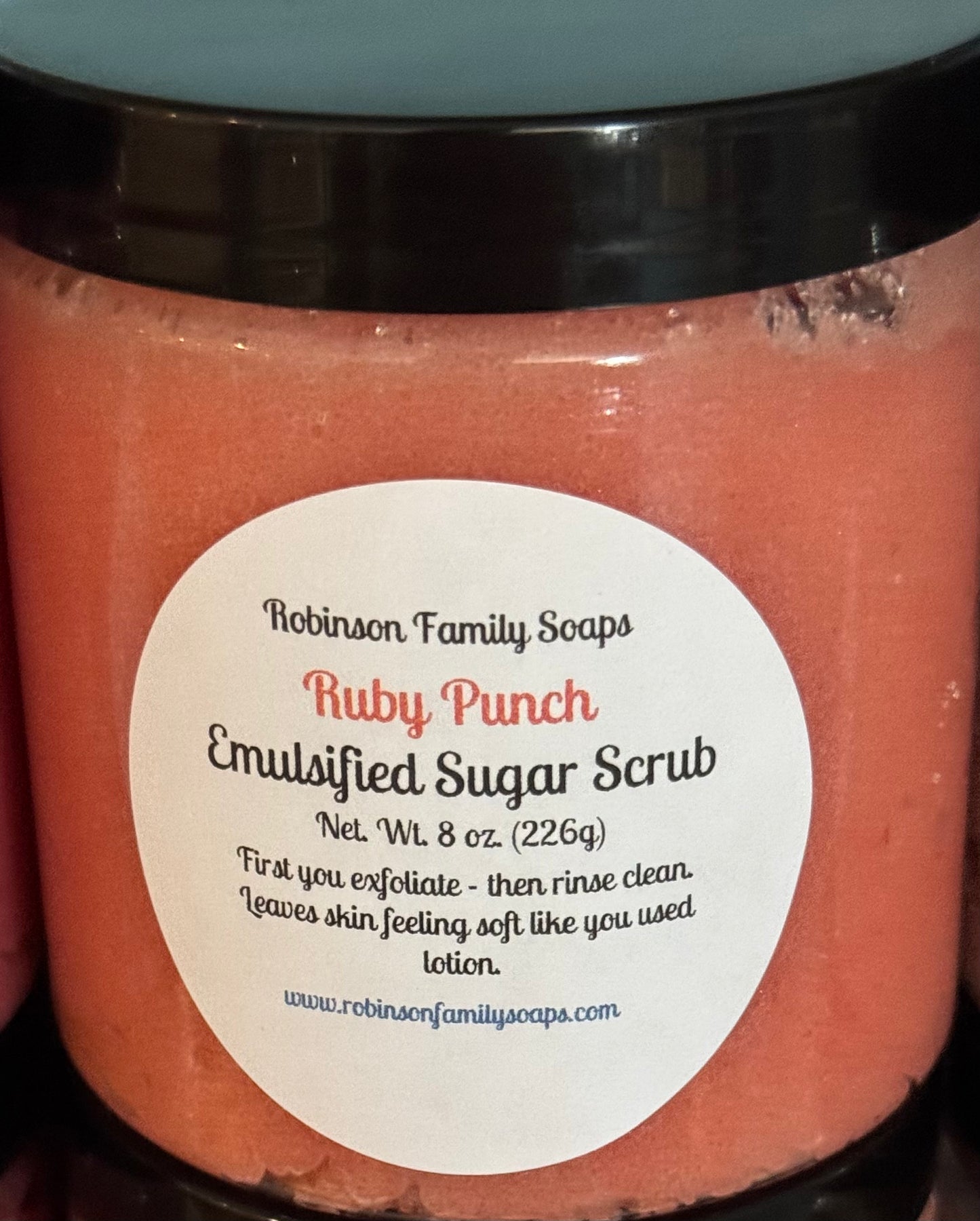 Emulsified Sugar Scrubs Skin Care Robinson Family Soaps Ruby Punch 16oz