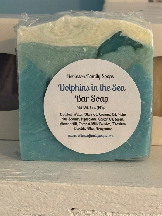 Dolphins in the Sea Bar Soap Bar Soap Robinson Family Soaps