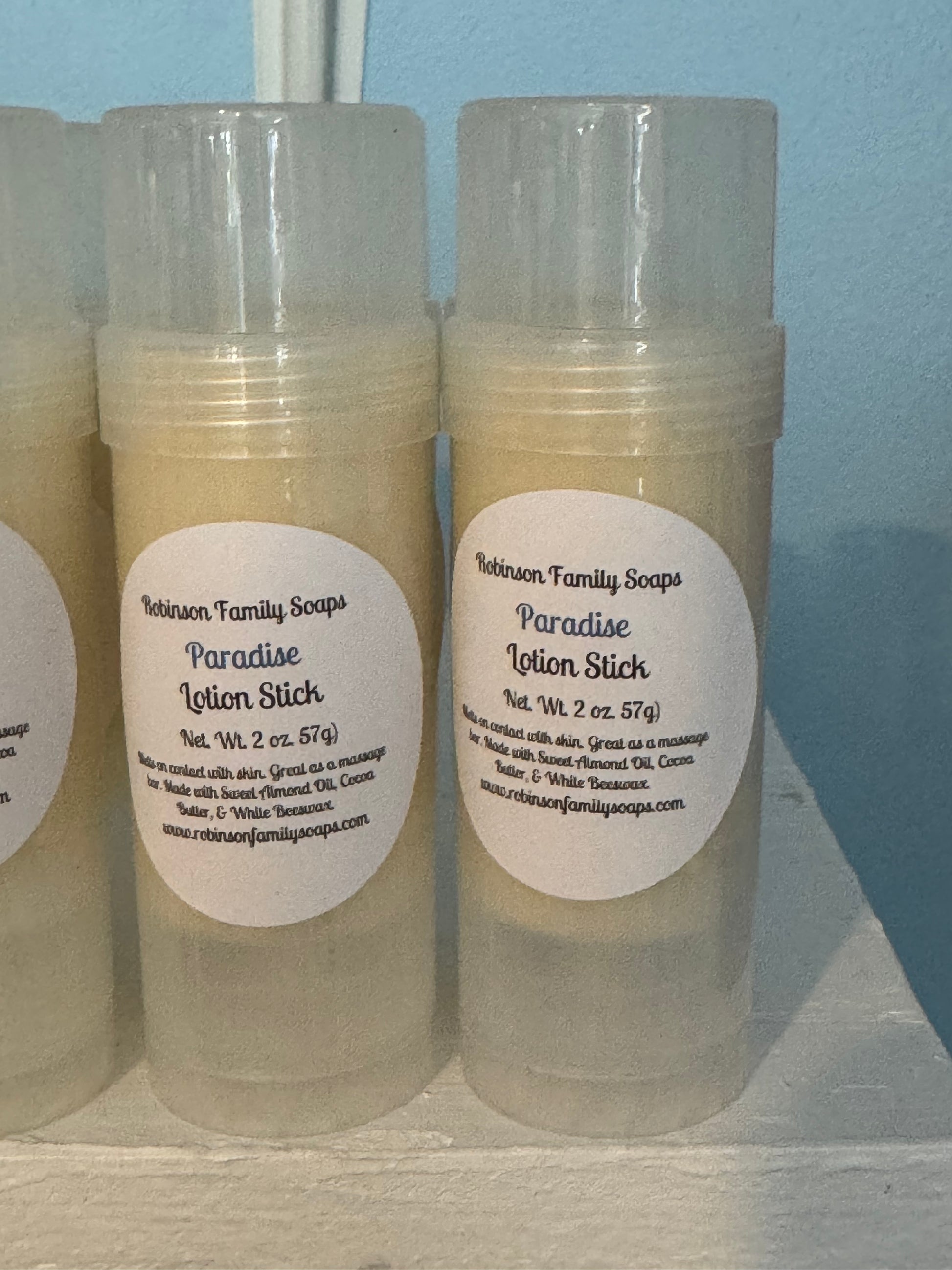 Solid Lotion Bars/Massage Bars/Body Butter Bars Lotion & Moisturizer Robinson Family Soaps Paradise