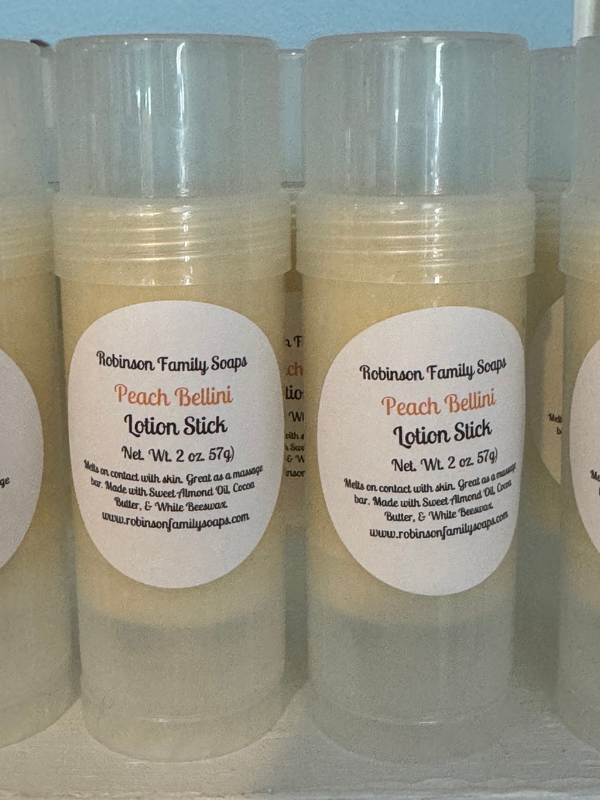 Solid Lotion Bars/Massage Bars/Body Butter Bars Lotion & Moisturizer Robinson Family Soaps Peach