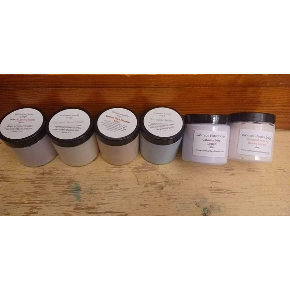 Handmade Lotions 4 oz. Jars Lotion & Moisturizer Robinson Family Soaps   